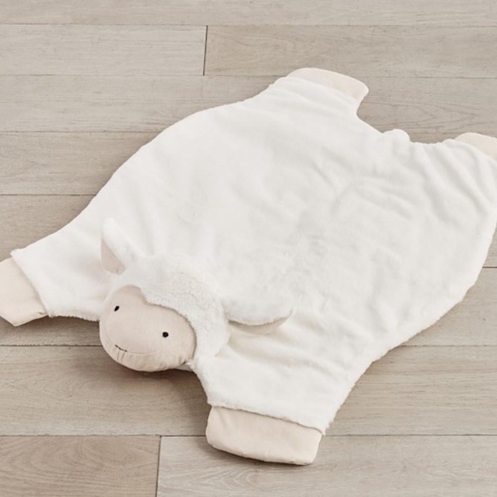 Pottery Barn Kids Lamb Critter Plush Play Mat 26” x 34” - Picture 1 of 7